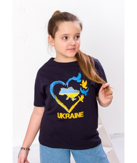 T-shirt for girls oversize (teenage) Wear Your Own 140 Blue (6333-000-33-Т-v4)
