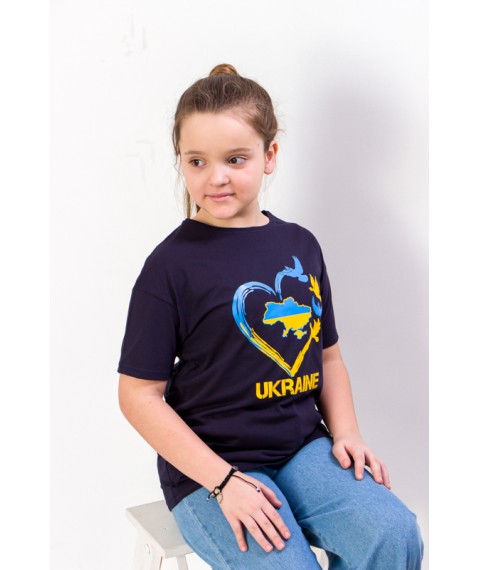 T-shirt for girls oversize (teenage) Wear Your Own 164 Blue (6333-000-33-Т-v16)