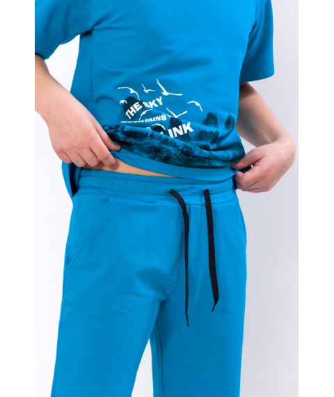 Комплект для хлопчика (футболка+бриджі) Носи Своє 170 Блакитний (6336-057-33-v5)