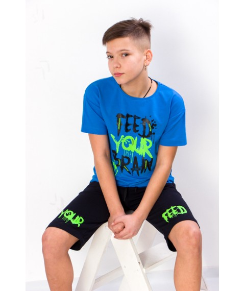 Комплект для хлопчика (футболка+бриджі) Носи Своє 122 Блакитний (6356-057-33-v3)