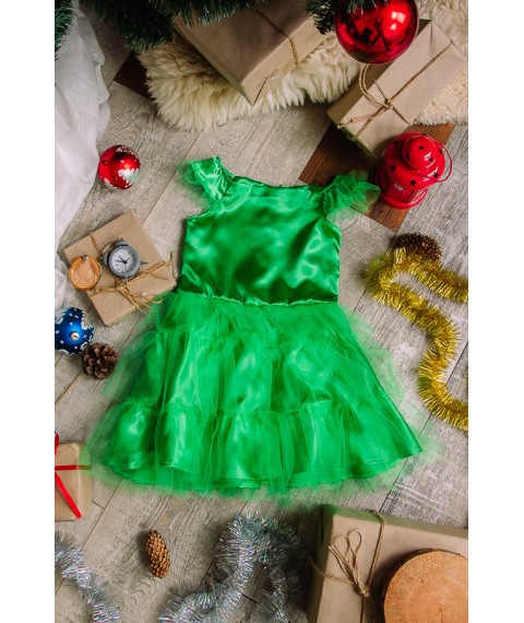 Новорічна сукня "Ялинка" Носи Своє 98 Зелений (7005-v1)