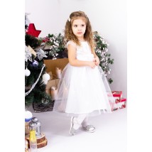 Сукня новорічна "Сніжинка" Носи Своє 98 Білий (7008-v1)