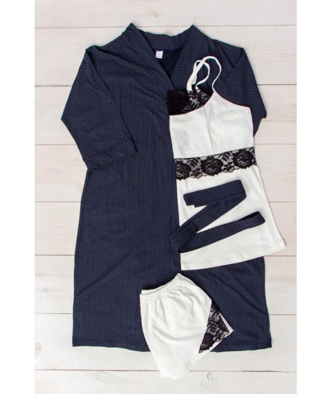 Комплект жіночий (халат+майка+шорти) Носи Своє 52 Синій (8022-002-v2)