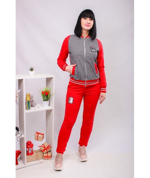 Women's suit "3" (jacket+trousers+skirt) Wear Your Own 42 Red (8093-057-v12)