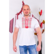 Men's short-sleeved embroidered shirt Nosy Svoe 54 White (8606-038-22-v1)