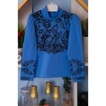 Blouse for girls "Pattern" Wear Your Own 28 Blue (9267-036-33-v30)