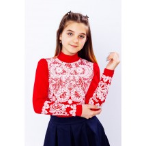 Блуза для дівчинки "Візерунок" Носи Своє 30 Червоний (9267-036-33-v21)