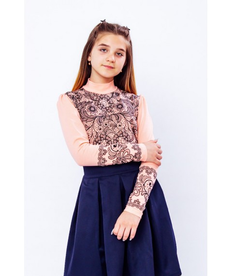 Blouse for girls "Pattern" Wear Your Own 42 Pink (9267-036-33-v3)