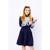 Blouse for girls "Pattern" Wear Your Own 40 Blue (9267-036-33-v5)