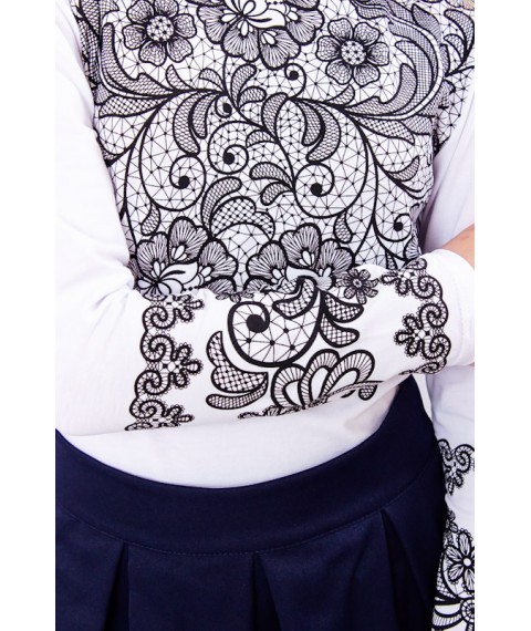 Блуза для дівчинки "Візерунок" Носи Своє 40 Білий (9267-052-33-v1)