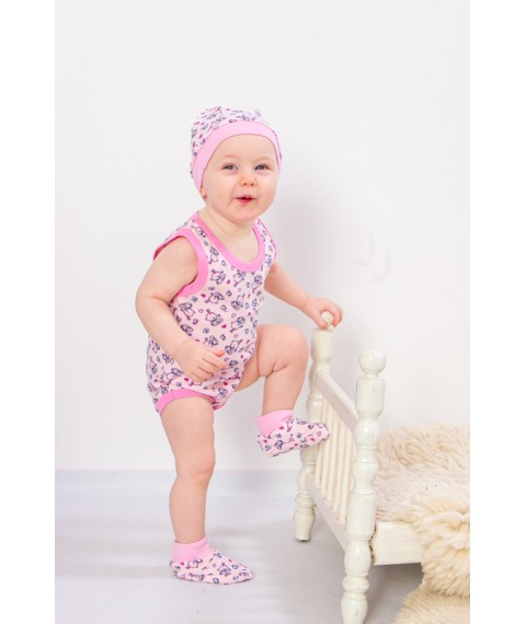 Nursery set for a girl (bodysuit+hat+booties) Nosy Svoe 62 Pink (9549-016-5-v3)
