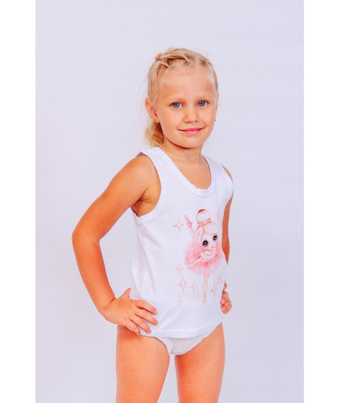T-shirt+underpants for girls with a crotch Nosy Svoe 28 White (9687-000-33-v4)