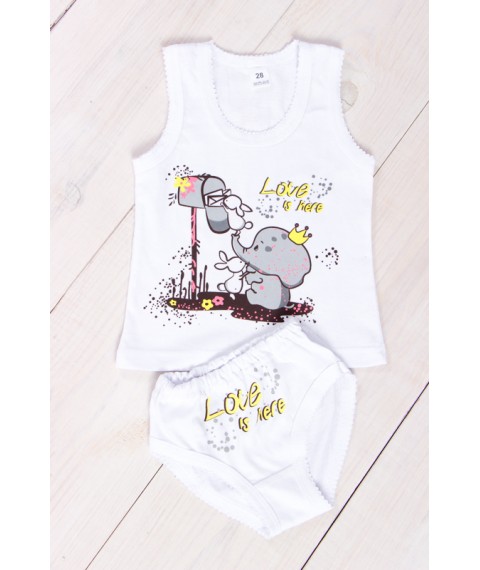 T-shirt+underpants for girls with a crotch Nosy Svoe 30 White (9687-000-33-v2)