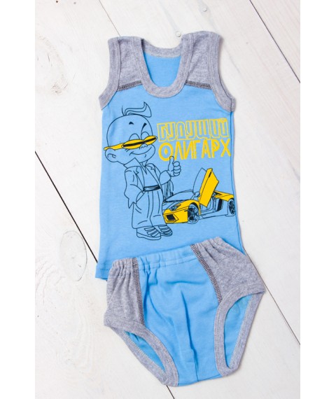 Set for a boy (shirt + underpants) Wear Your Own 26 Blue (9976-008-33-v19)