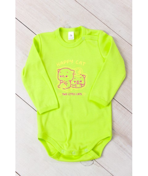 Nursery bodysuit for girls (with long sleeves) Nosy Svoe 56 Light green (5010-008-33-5-v0)