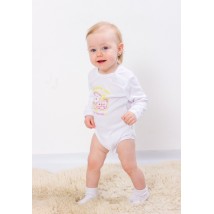 Nursery bodysuit for a girl (with long sleeves) Nosy Svoe 74 White (5010-008-33-5-v11)