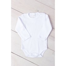 Nursery bodysuit for girls (with long sleeves) Nosy Svoe 56 White (5010-008-5-v0)