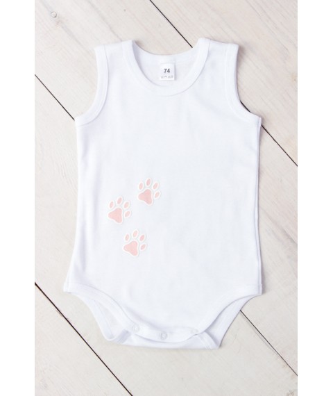 Nursery bodysuit for a girl Nosy Svoe 56 White (5067-008-33-5-v1)