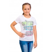 T-shirt for girls Wear Your Own 110 White (6012-2-v22)