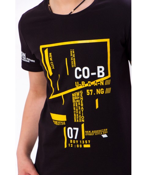 T-shirt for boys (teens) Wear Your Own 152 Black (6021-4-v20)