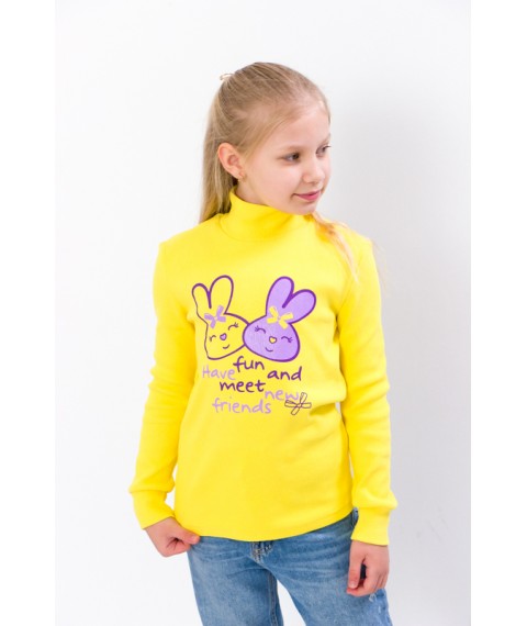 Turtleneck for a girl Wear Your Own 134 Yellow (6068-019-33-5-v48)