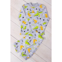 Boys' pajamas with 2 buttons Wear Your Own 110 Gray (6077-002-4-v24)