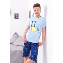 Піжама для хлопчика підліткова (футболка+шорти) Носи Своє 152 Блакитний (6245-002-33-1-v2)