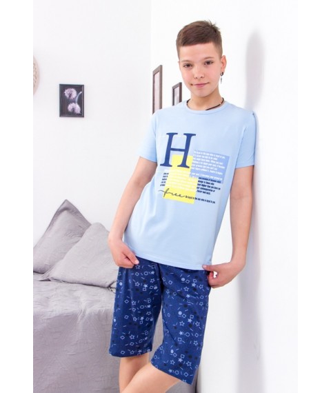 Піжама для хлопчика підліткова (футболка+шорти) Носи Своє 170 Блакитний (6245-002-33-1-v5)