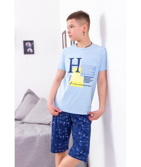 Pajamas for a teenage boy (T-shirt + shorts) Nosy Svoe 152 Blue (6245-002-33-1-v2)