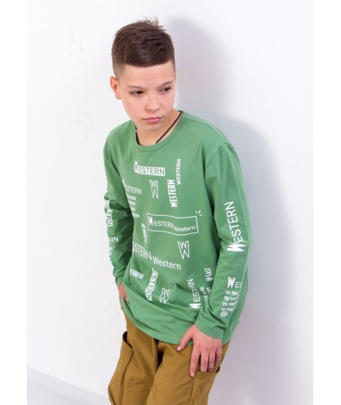 Jumper for a boy (adolescent) Wear Your Own 152 Green (6363-036-33-v6)
