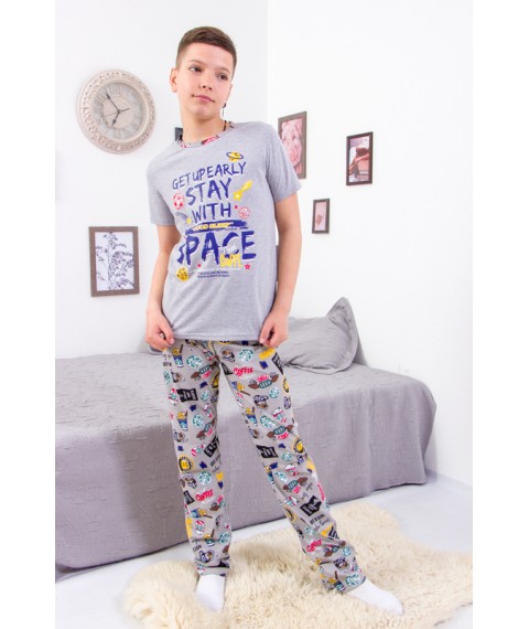 Pajamas for boys (teens) Wear Your Own 140 Gray (6376-002-33-1-v1)