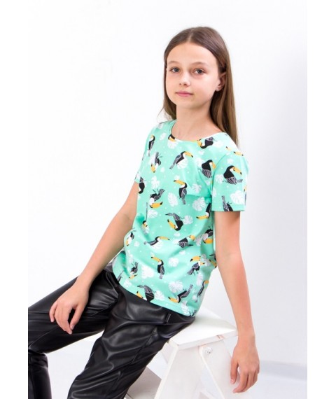 T-shirt for girls (teen) Wear Your Own 164 Mint (6012-043-3-v11)