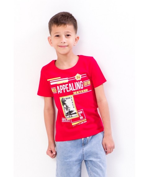 T-shirt for a boy Wear Your Own 128 Red (6021-001-33-4-v19)