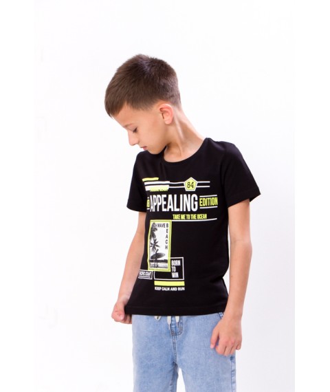 T-shirt for a boy Wear Your Own 134 Black (6021-001-33-4-v27)