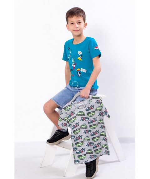 Set of t-shirts for boys (2 pcs) Wear Your Own 104 Blue (6021-8-v14)