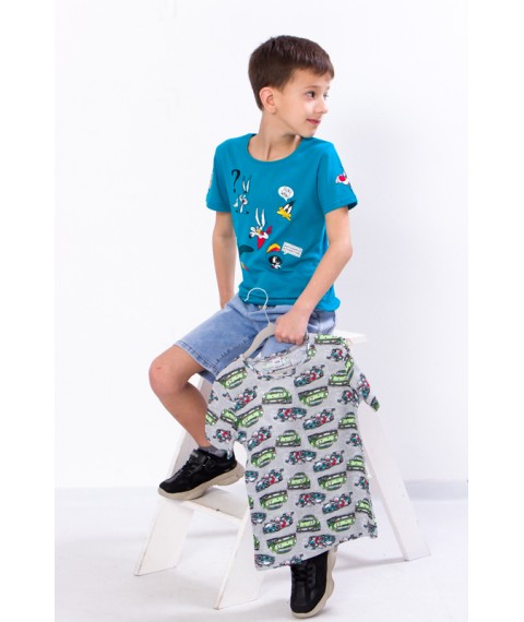 Set of t-shirts for boys (2 pcs) Wear Your Own 128 Blue (6021-8-v2)