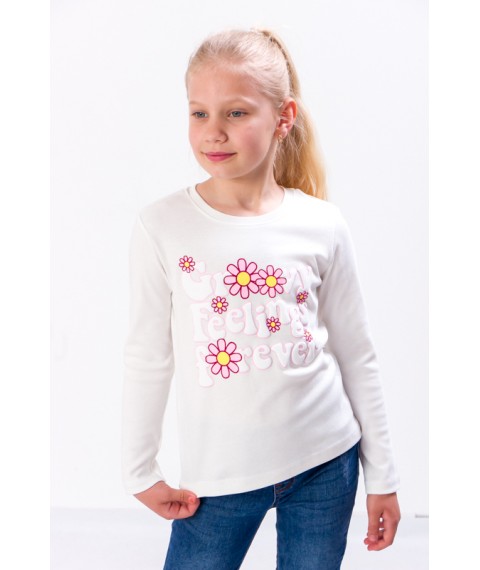 Jumper for a girl Wear Your Own 116 White (6025-015-33-2-v50)