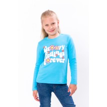 Jumper for girls Wear Your Own 110 Turquoise (6025-015-33-2-v36)