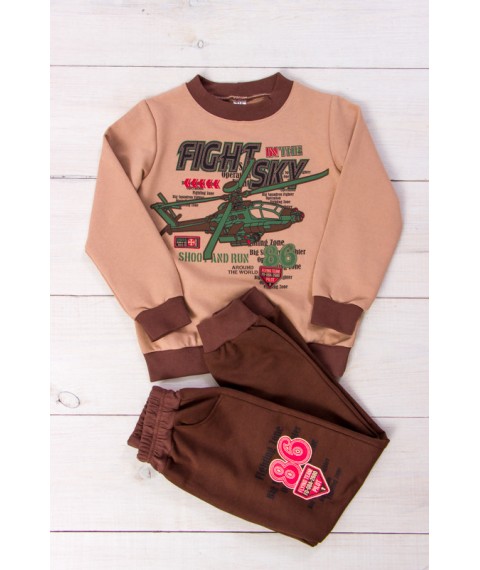 Suit for a boy Wear Your Own 116 Brown (6063-057-33-4-v29)