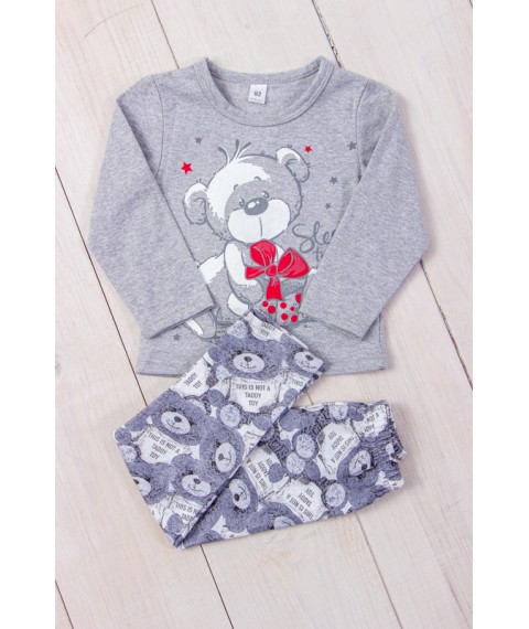 Pajamas for girls Wear Your Own 92 Gray (6076-024-33-5-v59)
