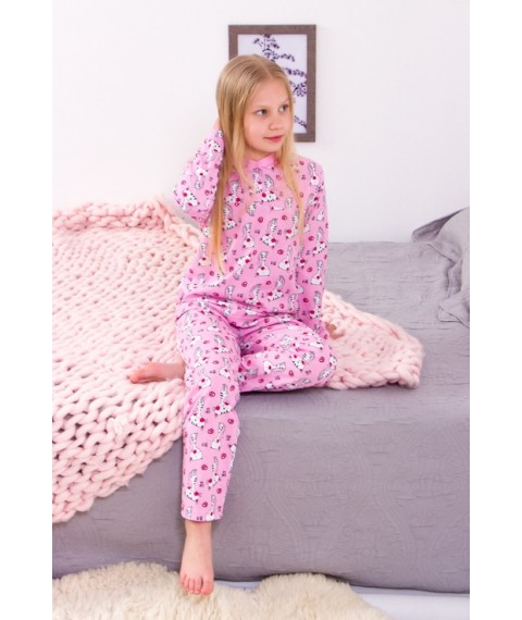 Pajamas for girls with 2 buttons Wear Your Own 104 Pink (6077-002-5-v38)