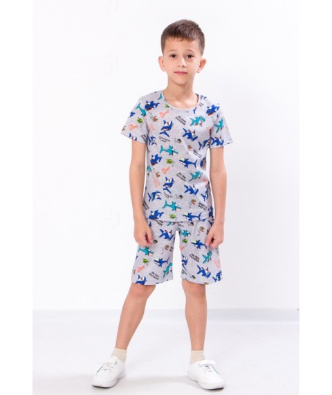 Комплект для хлопчика (футболка+шорти) Носи Своє 128 Сірий (6102-002-v11)