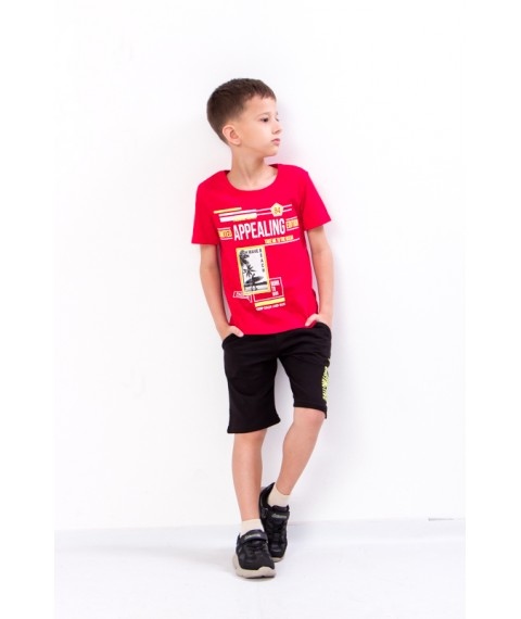 Set for a boy (T-shirt + breeches) Wear Your Own 128 Red (6187-057-33-1-v12)