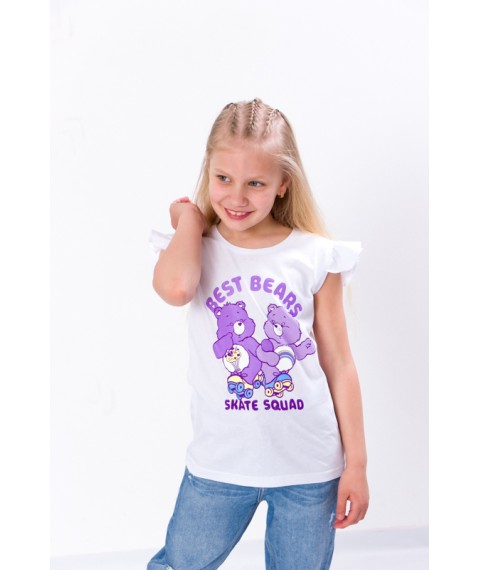 T-shirt for girls Wear Your Own 104 White (6199-001-33-v27)