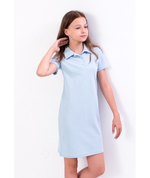 Сукня-поло для дівчинки Носи Своє 152 Блакитний (6211-091-v15)