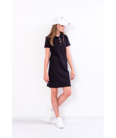 Polo dress for girls Wear Your Own 158 Black (6211-091-v18)