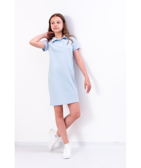 Сукня-поло для дівчинки Носи Своє 164 Блакитний (6211-091-v33)