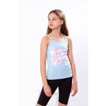 Tank top for girls (teens) Wear Your Own 164 Blue (6289-036-33-1-v13)