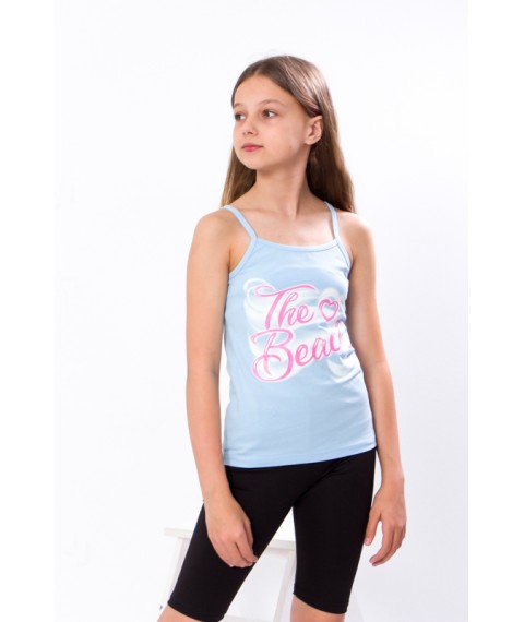 Tank top for girls (teens) Wear Your Own 146 Blue (6289-036-33-1-v4)