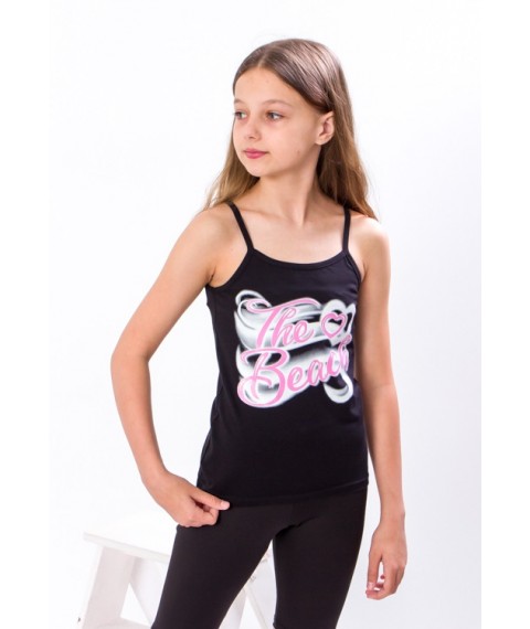 Tank top for girls (teens) Wear Your Own 170 Black (6289-036-33-1-v17)